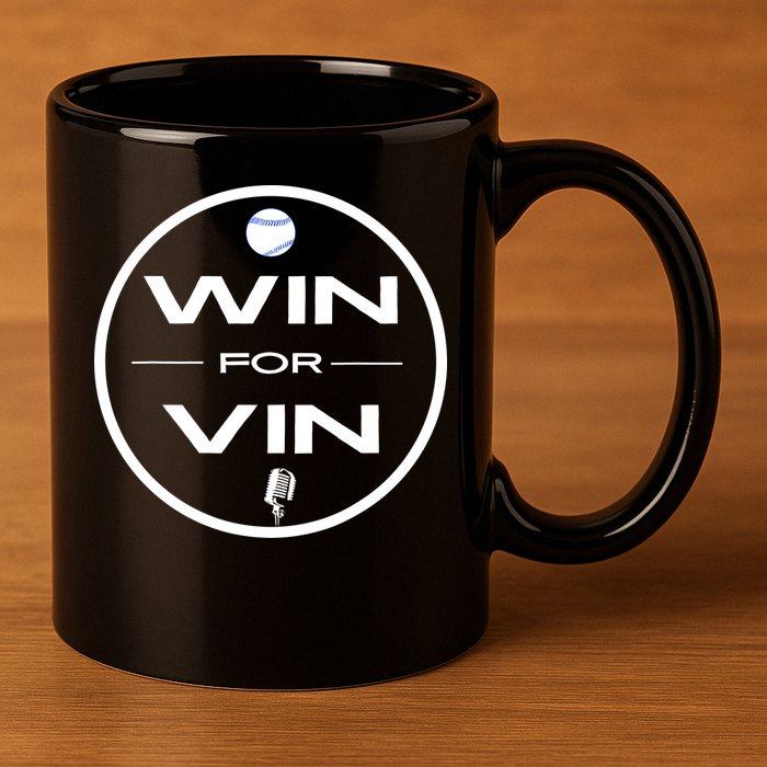 Los Angeles Baseball Win For Vin Microphone 11oz C Handle Ceramic Mug