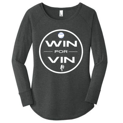 Los Angeles Baseball Win For Vin Microphone Women's Perfect Tri Tunic Long Sleeve Shirt