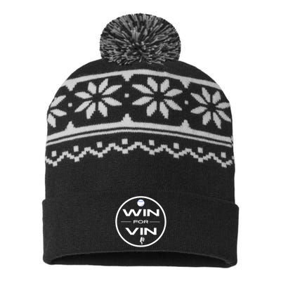 Los Angeles Baseball Win For Vin Microphone USA-Made Snowflake Beanie