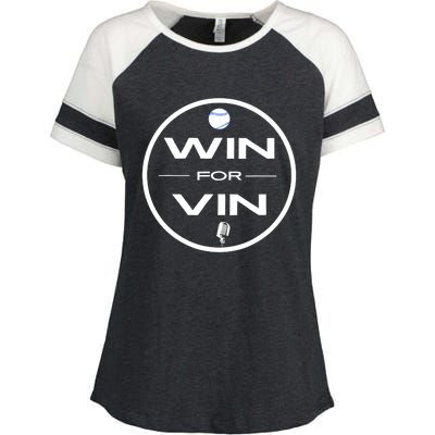 Los Angeles Baseball Win For Vin Microphone Enza Ladies Jersey Colorblock Tee