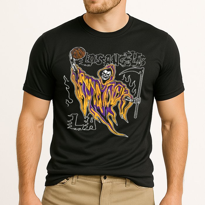 Los Angeles Basketball Player Cooling Performance Crew T-Shirt