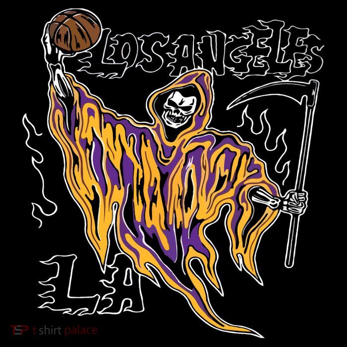 Los Angeles Basketball Player Drawstring Bag