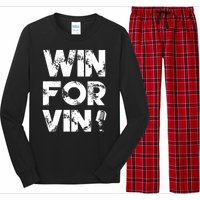 Los Angeles Baseball Announcer Win For Vin Microphone Long Sleeve Pajama Set