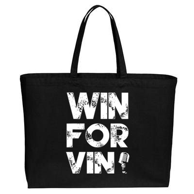 Los Angeles Baseball Announcer Win For Vin Microphone Cotton Canvas Jumbo Tote