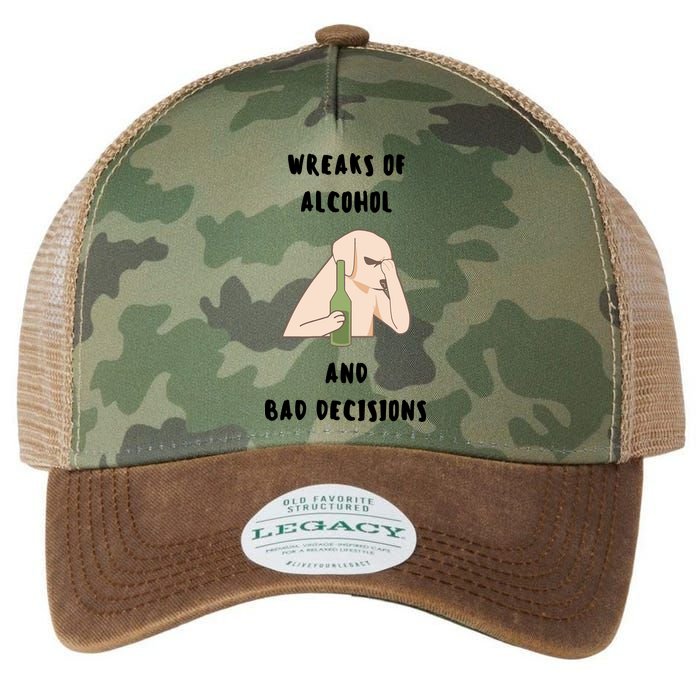 LMPZTEEZAlcohol And Bad Decisions Legacy Tie Dye Trucker Hat