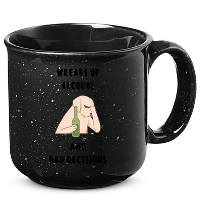 LMPZTEEZAlcohol And Bad Decisions 15oz Campfire Ceramic Mug