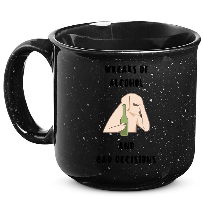 LMPZTEEZAlcohol And Bad Decisions 15oz Campfire Ceramic Mug