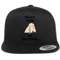 LMPZTEEZAlcohol And Bad Decisions Flat Bill Trucker Hat