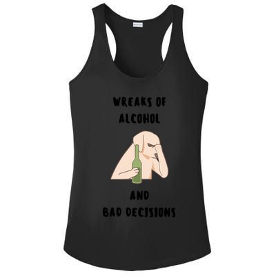 LMPZTEEZAlcohol And Bad Decisions Ladies PosiCharge Competitor Racerback Tank