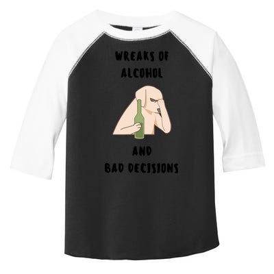 LMPZTEEZAlcohol And Bad Decisions Toddler Fine Jersey T-Shirt