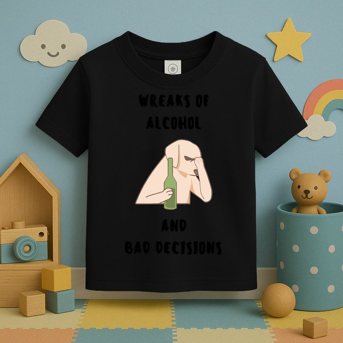 LMPZTEEZAlcohol And Bad Decisions Toddler T-Shirt