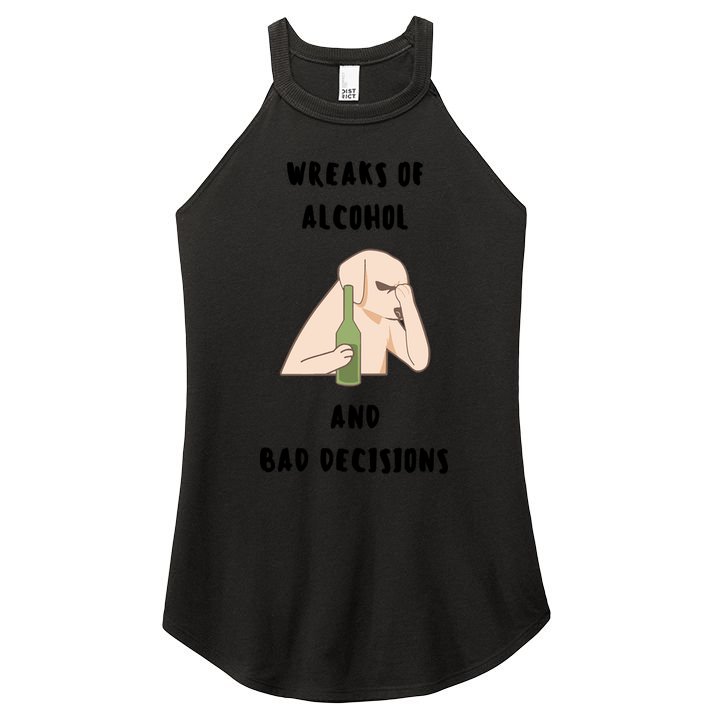 LMPZTEEZAlcohol And Bad Decisions Women's Perfect Tri Rocker Tank