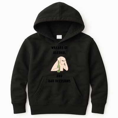 LMPZTEEZAlcohol And Bad Decisions Kids Hoodie