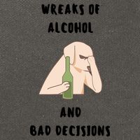 LMPZTEEZAlcohol And Bad Decisions Cotton Canvas Backpack