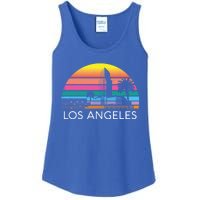 Los Angeles Beach California Surf Vintage Cali Dtla Venice Funny Gift Ladies Essential Tank