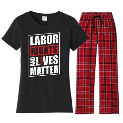 Labor Rights And Lives Matter  Women's Flannel Pajama Set