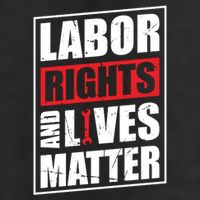 Labor Rights And Lives Matter  Crop Fleece Hoodie