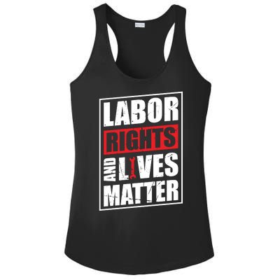 Labor Rights And Lives Matter  Ladies PosiCharge Competitor Racerback Tank