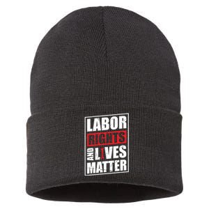 Labor Rights And Lives Matter  Sustainable Knit Beanie