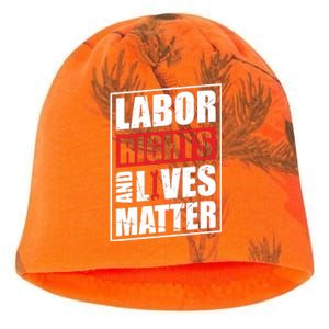 Labor Rights And Lives Matter  Kati - Camo Knit Beanie