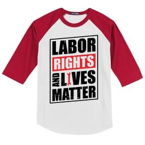 Labor Rights And Lives Matter  Kids Colorblock Raglan Jersey