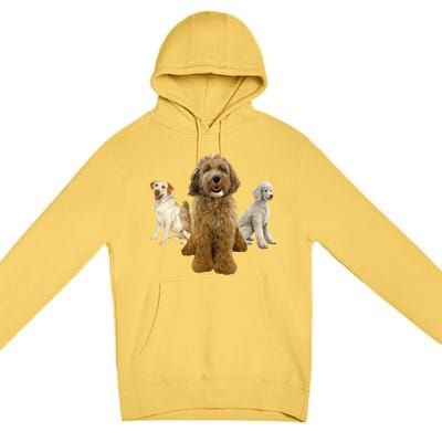 Labradoodle Trio Premium Pullover Hoodie