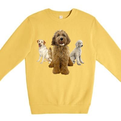 Labradoodle Trio Premium Crewneck Sweatshirt