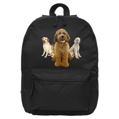 Labradoodle Trio 16 in Basic Backpack