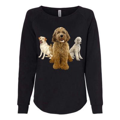 Labradoodle Trio Womens California Wash Sweatshirt