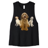 Labradoodle Trio Women's Racerback Cropped Tank