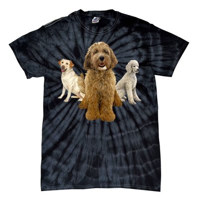 Labradoodle Trio Tie-Dye T-Shirt