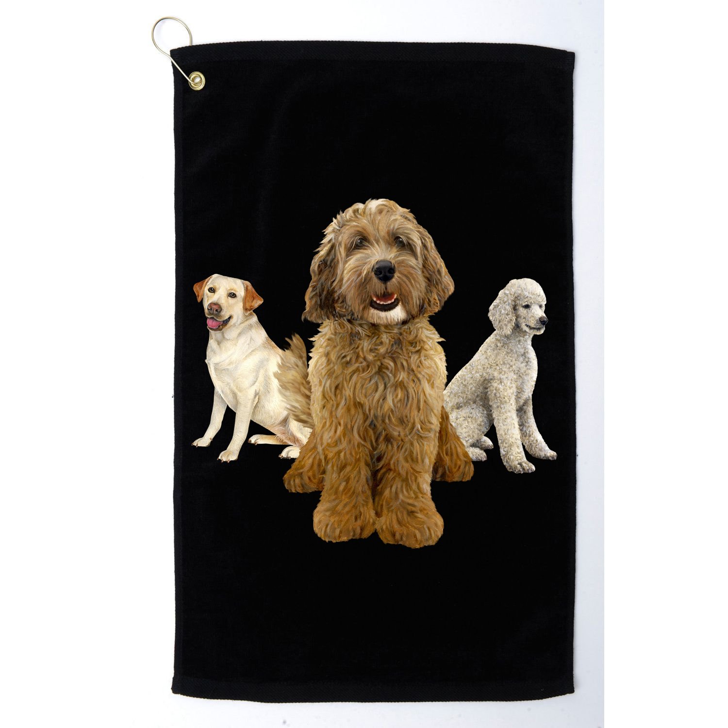 Labradoodle Trio Golf Towel