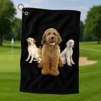 Labradoodle Trio Golf Towel