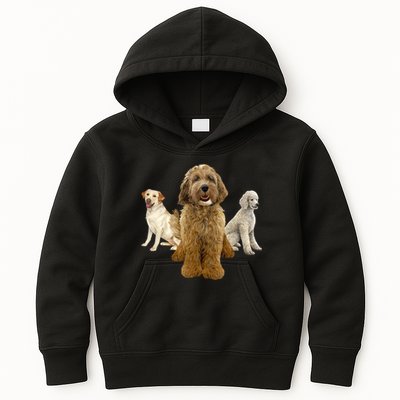 Labradoodle Trio Kids Hoodie