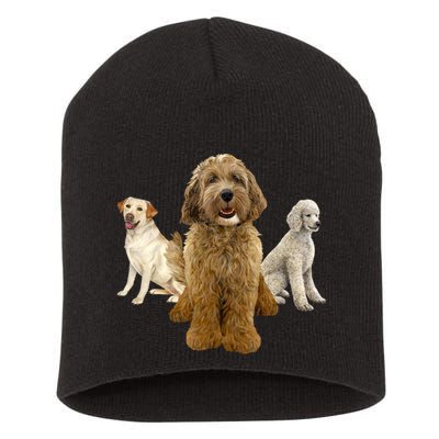 Labradoodle Trio Short Acrylic Beanie