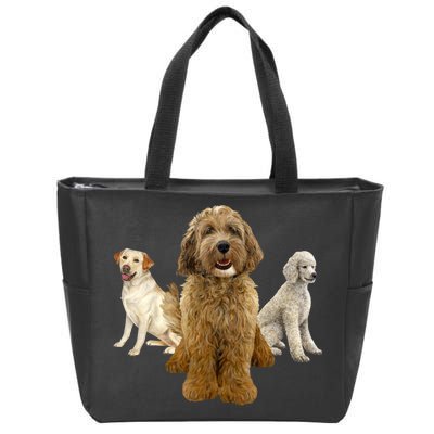 Labradoodle Trio Zip Tote Bag