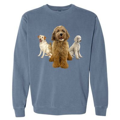 Labradoodle Trio Garment-Dyed Sweatshirt