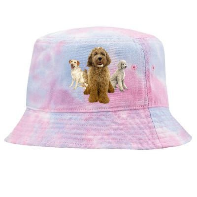 Labradoodle Trio Tie-Dyed Bucket Hat