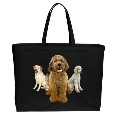 Labradoodle Trio Cotton Canvas Jumbo Tote