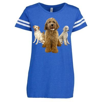 Labradoodle Trio Enza Ladies Jersey Football T-Shirt