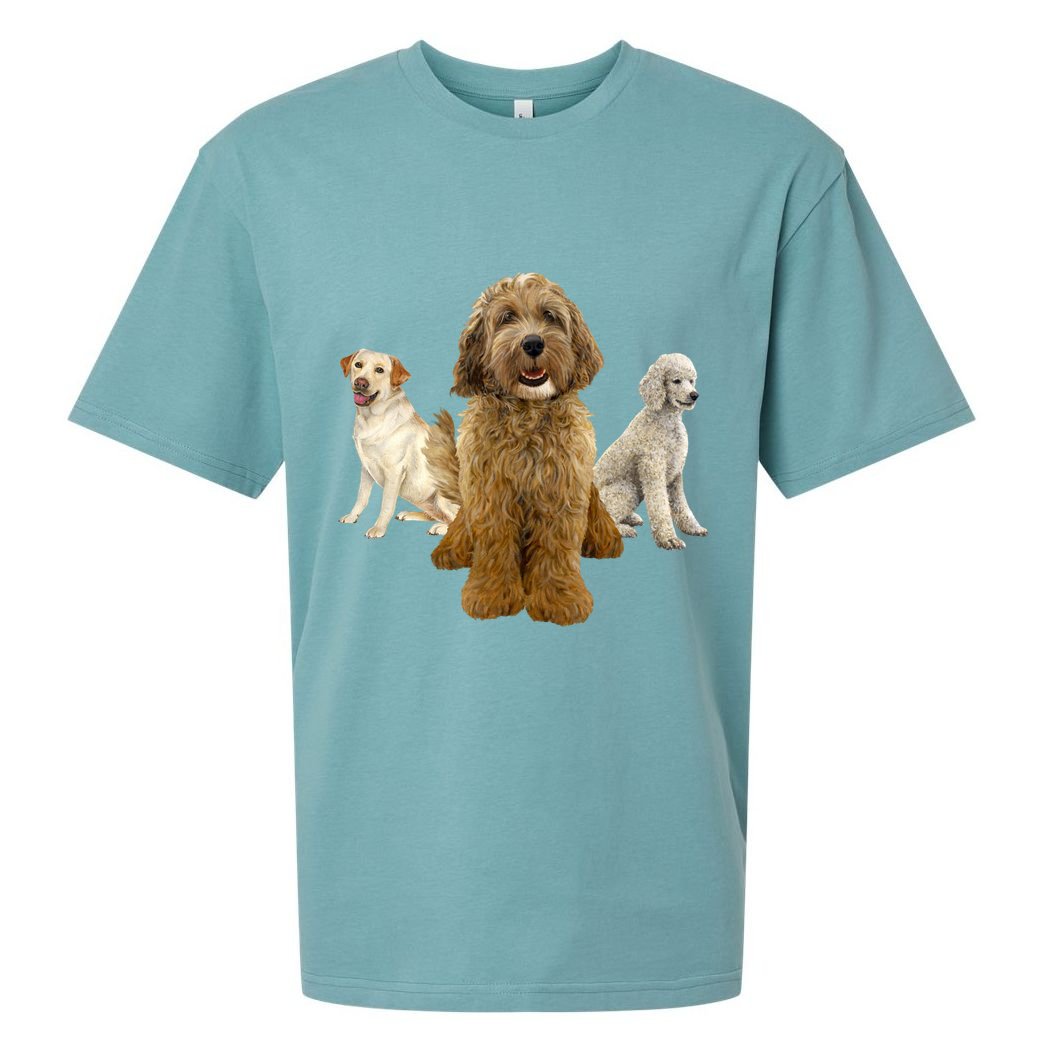 Labradoodle Trio Sueded Cloud Jersey T-Shirt