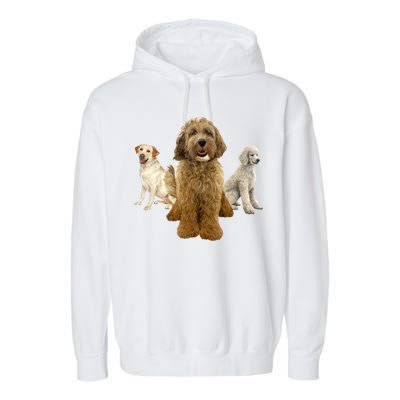 Labradoodle Trio Garment-Dyed Fleece Hoodie