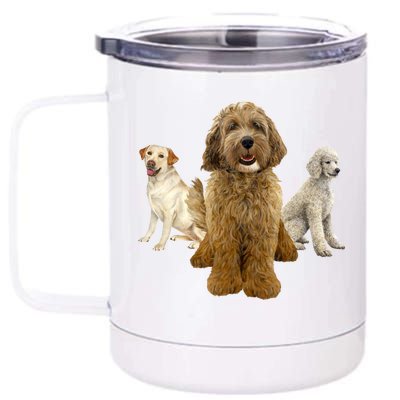 Labradoodle Trio 12 oz Stainless Steel Tumbler Cup