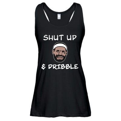 Labron Crying Shut Up And Dribble Ladies Essential Flowy Tank