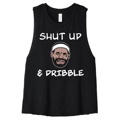 Labron Crying Shut Up And Dribble Women's Racerback Cropped Tank