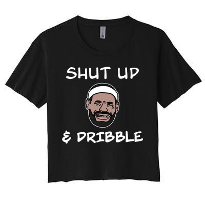 Labron Crying Shut Up And Dribble Women's Crop Top Tee