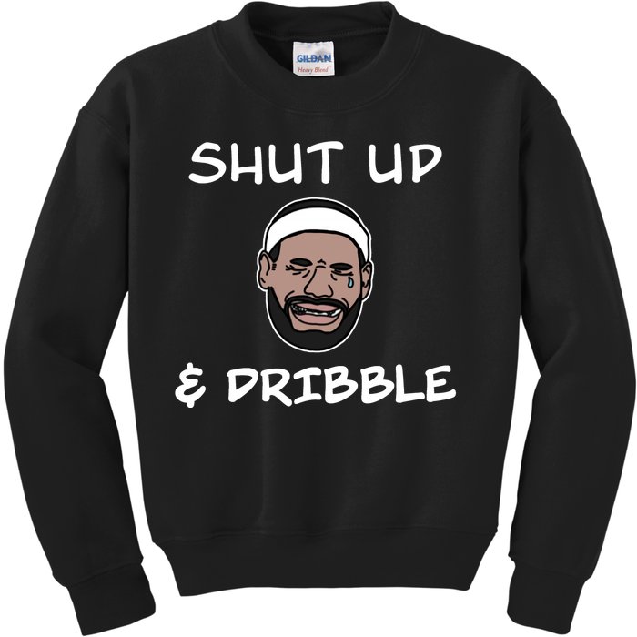 Labron Crying Shut Up And Dribble Kids Sweatshirt