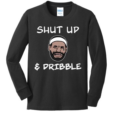 Labron Crying Shut Up And Dribble Kids Long Sleeve Shirt