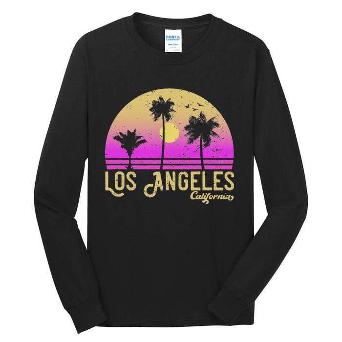 Los Angeles California Retro Vintage Sunset Tall Long Sleeve T-Shirt