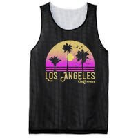 Los Angeles California Retro Vintage Sunset Mesh Reversible Basketball Jersey Tank